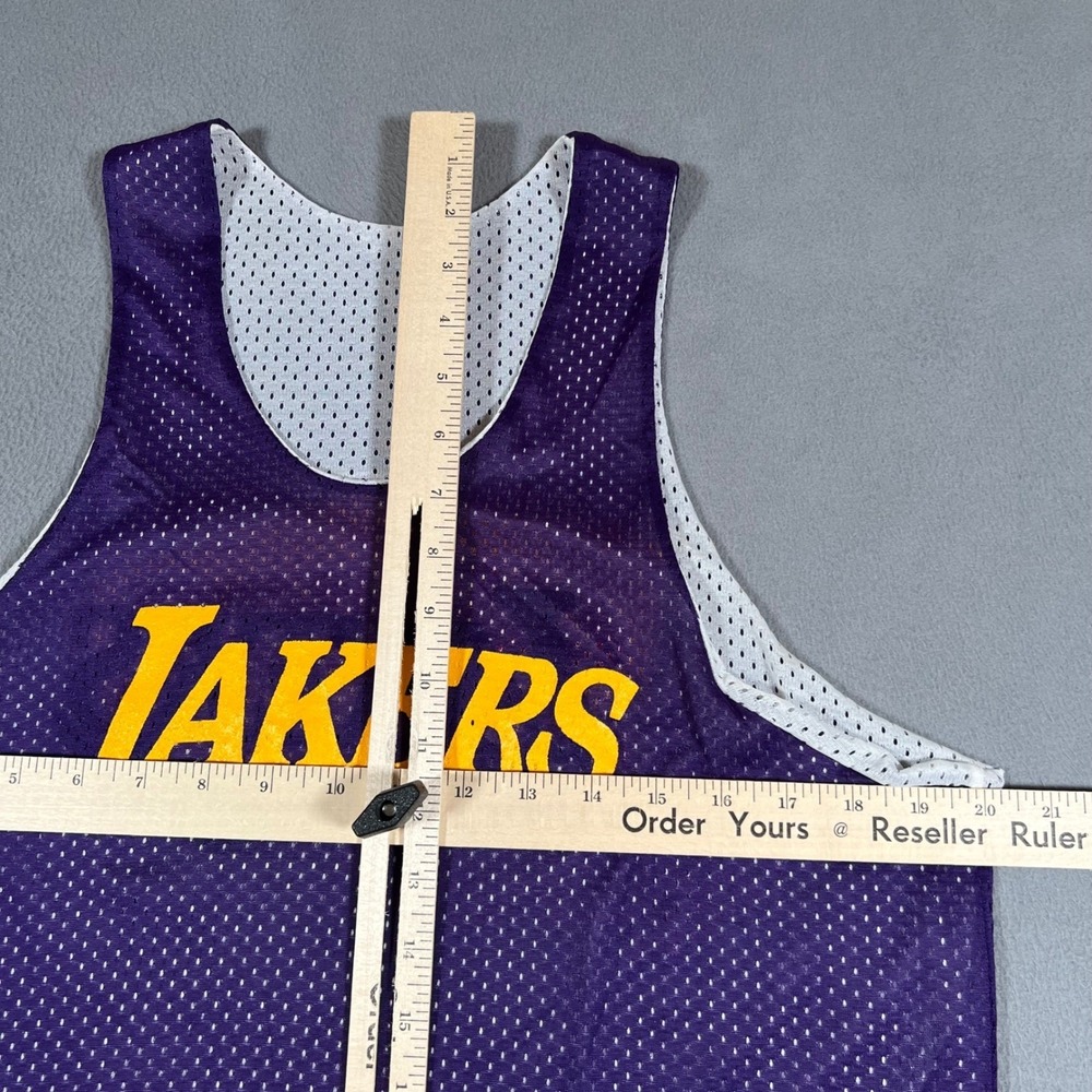 Lakers Reversible Jersey Dennys Promo NBA Basketball Sleeveless Purple White M - Picture 9 of 10